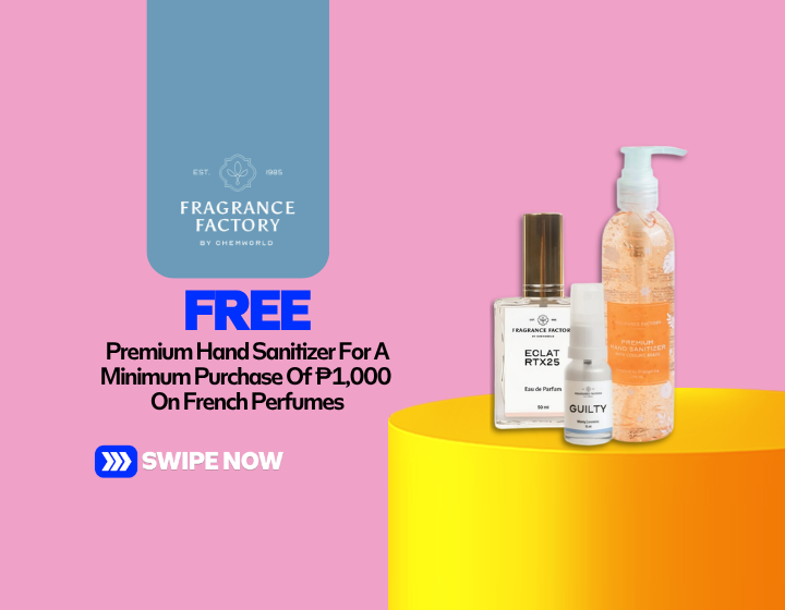 Free Premium Hand Sanitizer For A Minimum Purchase Of P1,000 On French Perfumes