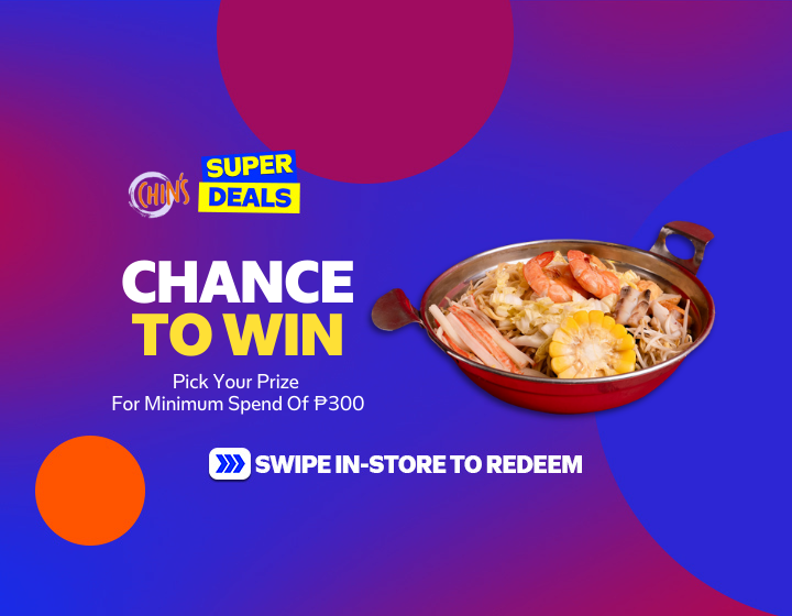 Chance To Win A Prize For Minimum Spend Of P300