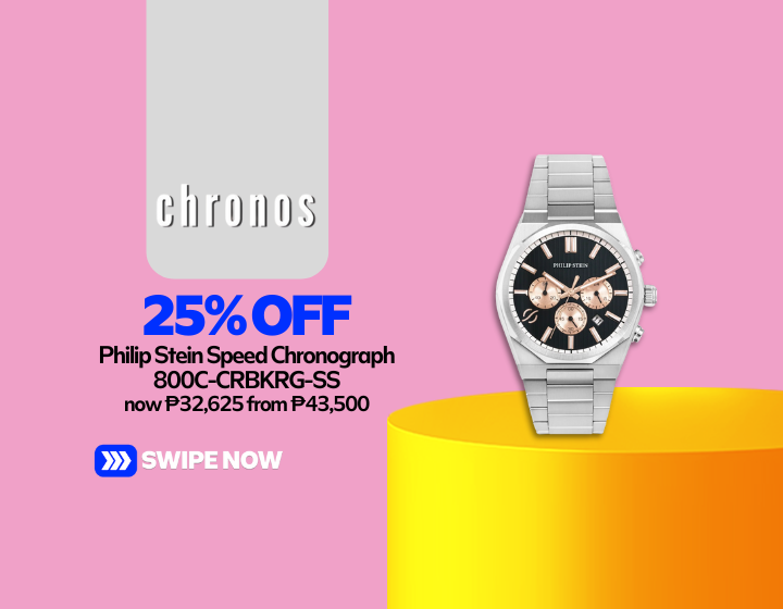 25% Off On Philip Stein Speed Chronograph 800C-CRBKRG-SS
