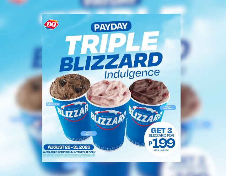 3 Regular Blizzards for only P199