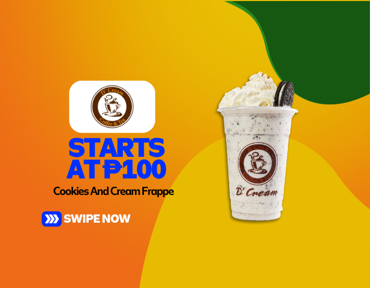 Cookies And Cream Frappe Starting At P100