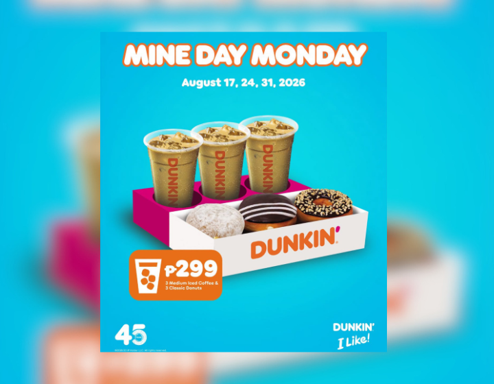 3 Medium Iced Coffee and 3 Classic Donut for only P299