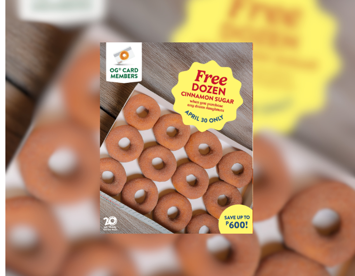 Get FREE Dozen Cinnamon Sugar when you buy any dozen