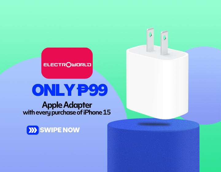 Apple Adapter for only ₱99 with every purchase of iPhone 15 