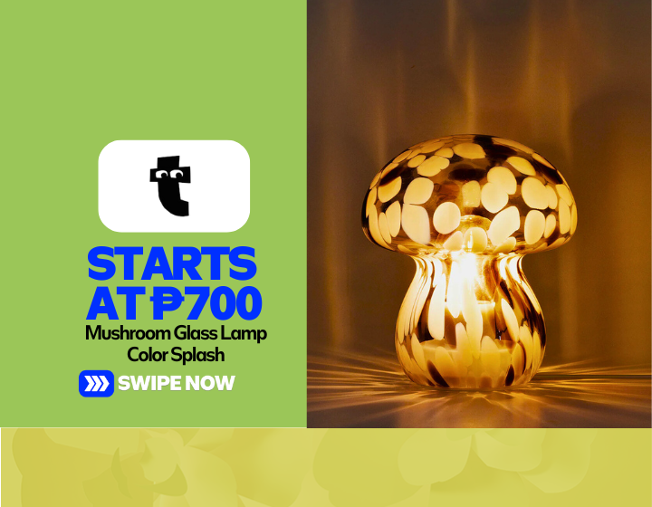 Mushroom Glass Lamp Color Splash Starting At P700