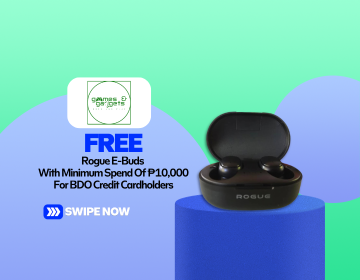 Free Rogue E-Buds With Minimum Spend Of P10,000 For BDO Credit Cardholders