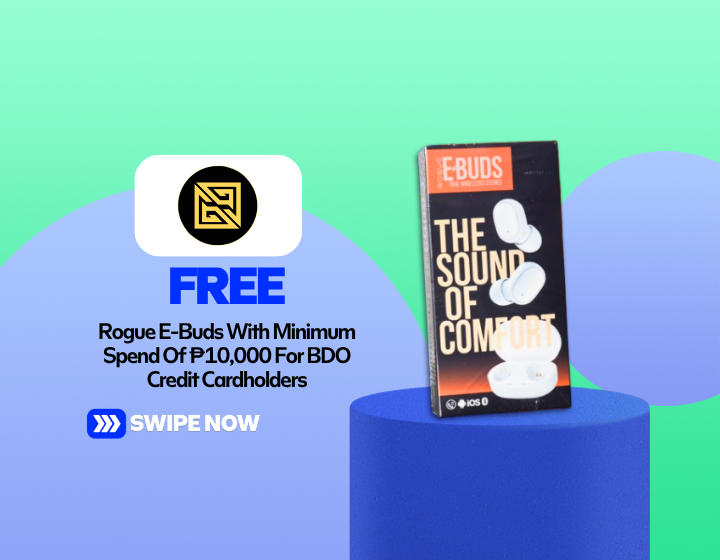 Free Rogue E-Buds With Minimum Spend Of P10,000 For BDO Credit Cardholders