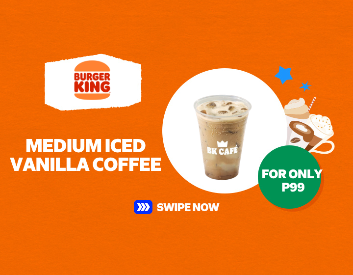 SMMR | BURGER KING | MEDIUM ICED VANILLA COFFEE FOR ONLY 99