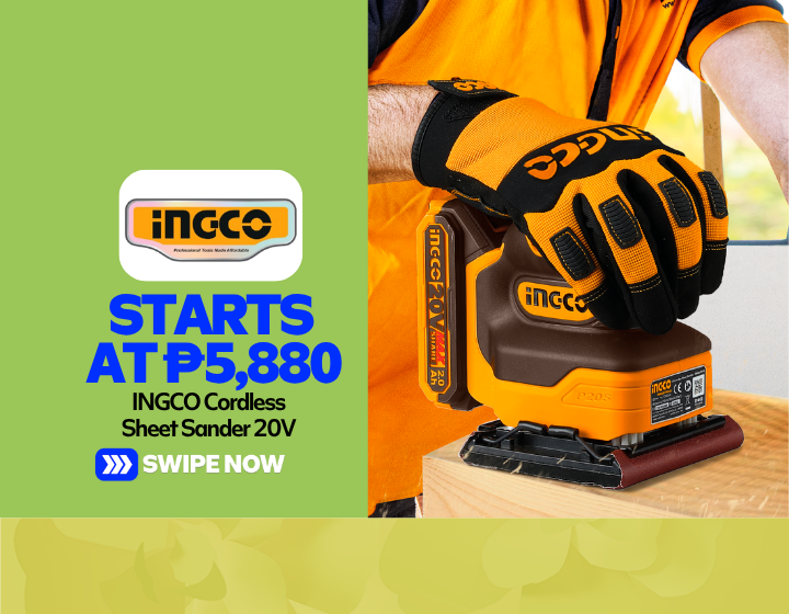 INGCO Cordless Sheet Sander 20V Starting At P5,880