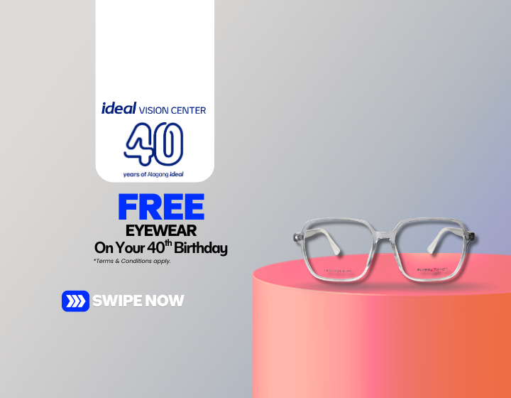 Free Eyewear on your 40th Birthday