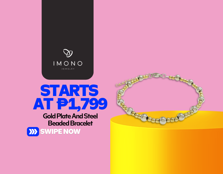  Gold Plate And Steel Beaded Bracelet Starting At P1,799
