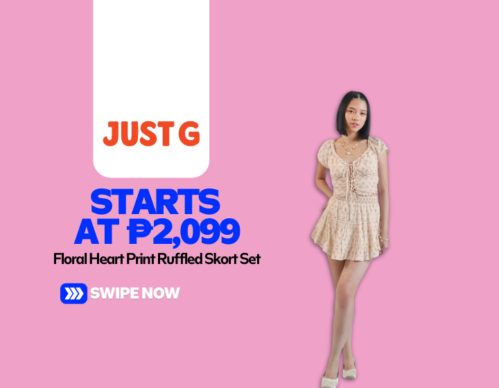 Floral Heart Print Ruffled Skort Set Starting At P2,099