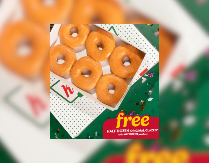 FREE Half Dozen Original Glazed When You Buy Any Dozen Doughnuts