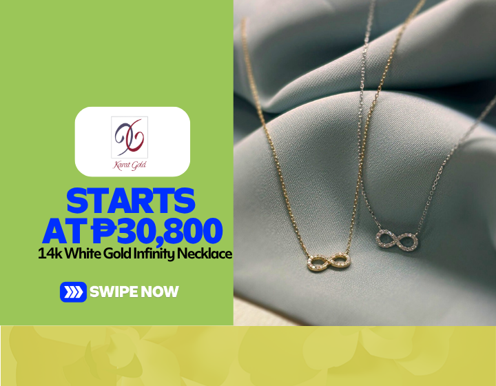14k White Gold Infinity Necklace Starting At P30,800
