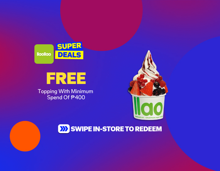 Free Topping With Minimum Spend Of P400