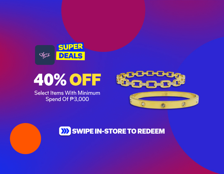 40% Off On Select Items With Minimum Spend Of P3,000