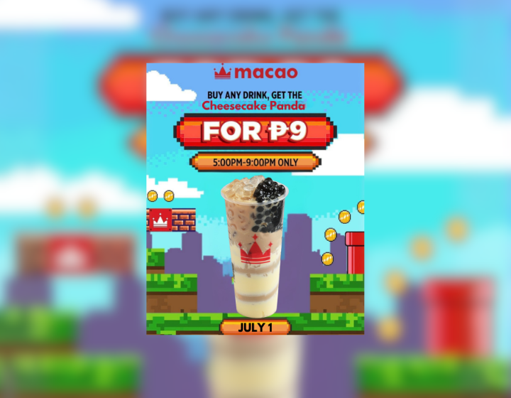 Buy any MAIOR-sized drink and unlock Cheesecake Panda for P9