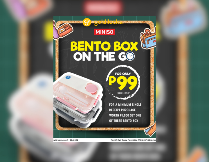 Bento Box for only ₱99 with a minimum purchase of ₱1,000