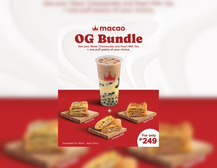 Get Cheesecake and Pearl Milktea + Any Puff Pastry for only ₱249
