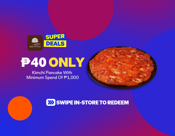 P40 Only On Kimchi Pancake With Minimum Spend Of P1,000