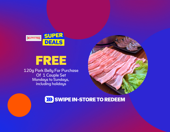 Free 120g Pork Belly For Purchase Of 1 Couple Set