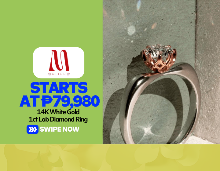 14K White Gold 1ct Lab Diamond Ring Starting At P79,980