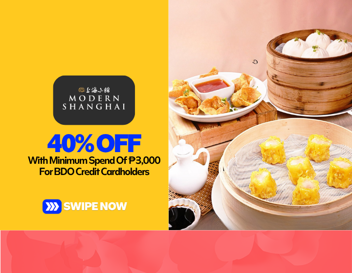 40% Off With Minimum Spend Of P3,000 For BDO Credit Cardholders
