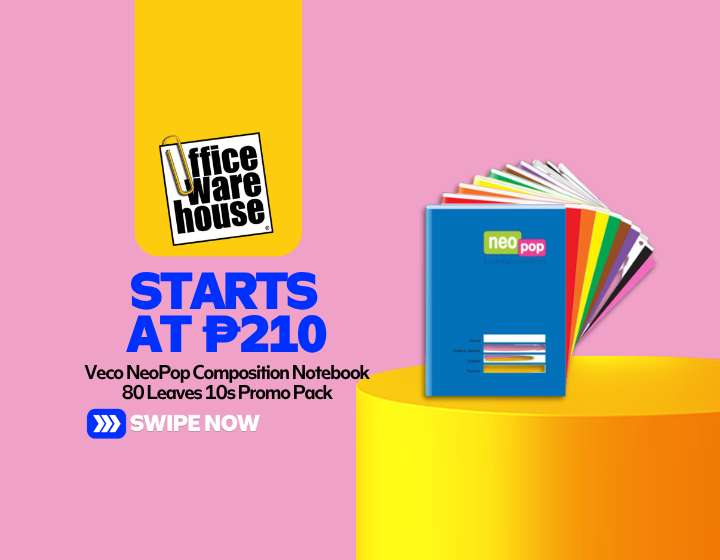 Veco NeoPop Composition Notebook 80 Leaves 10s Promo Pack Starting At P210