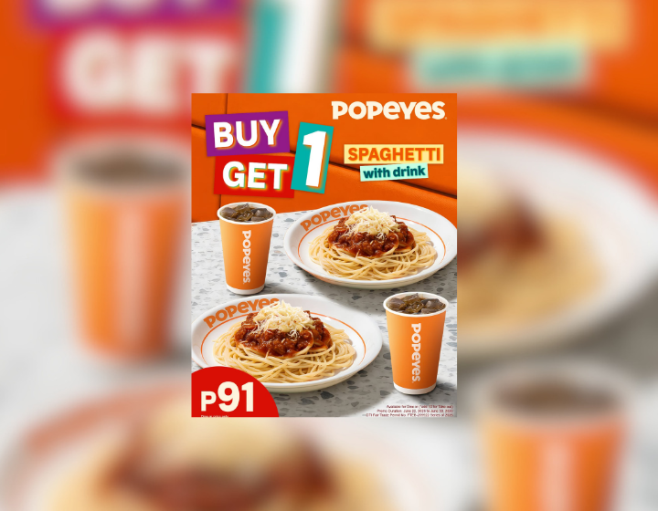 BUY 1, GET 1 Spaghetti Starts P91