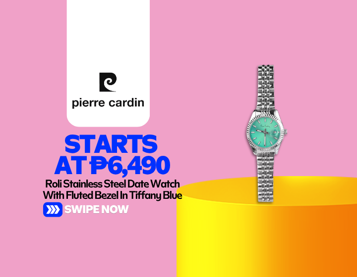Roli Stainless Steel Date Watch With Fluted Bezel In Tiffany Blue Starting At P6,490 