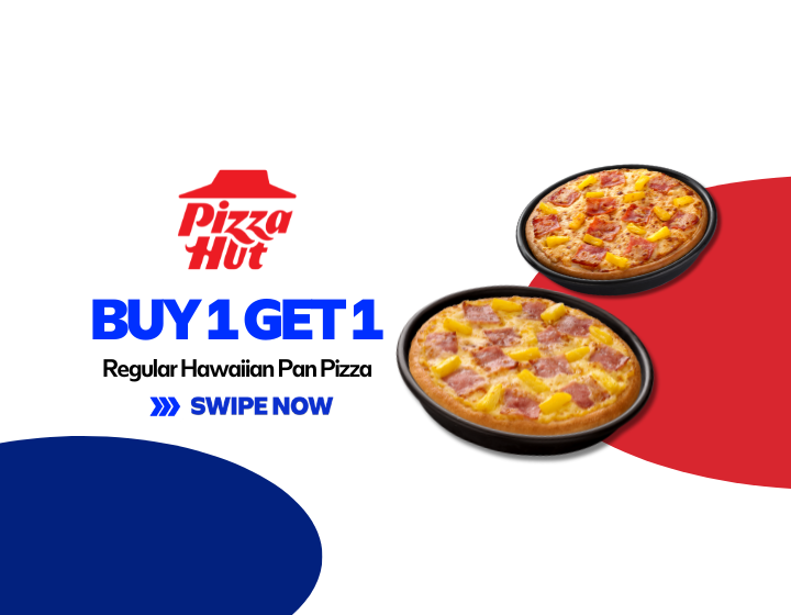 Buy 1 Get 1 on Hawaiian Pan Pizza