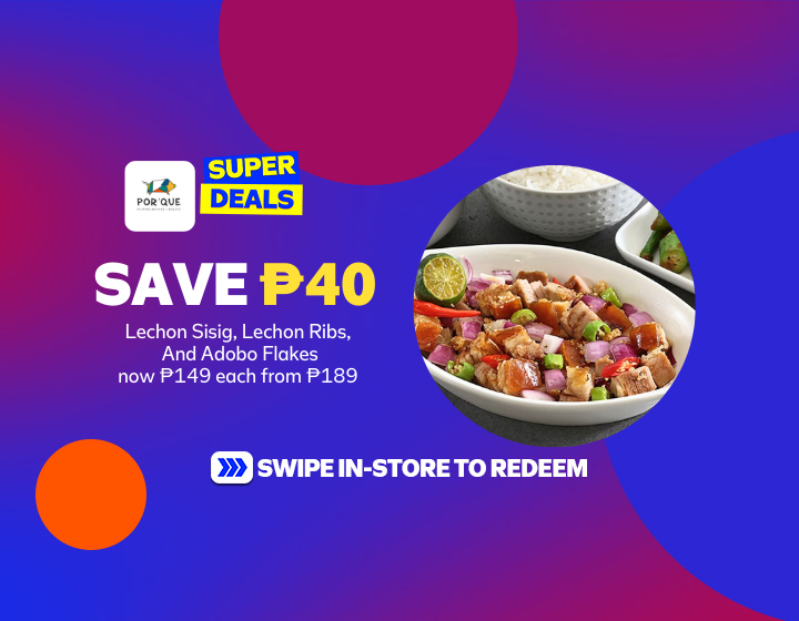 Less P40 On Lechon Sisig, Lechon Ribs or Adobo Flakes