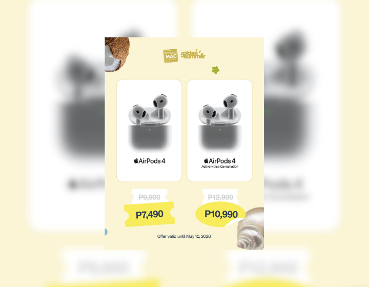 Save up to ₱2,410 on Apple AirPods 4