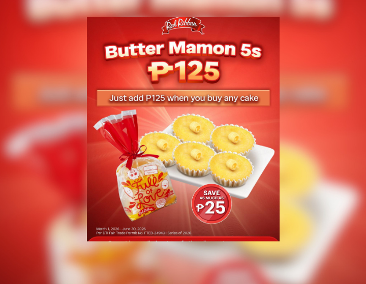 POV: You came for cake...but left with Butter Mamon too! Just add ₱125 to any cake purchase and save ₱25!