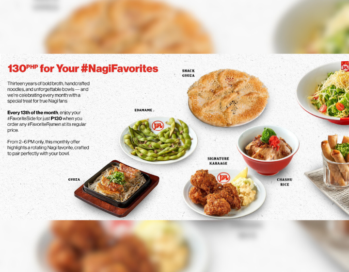 Nagi Favorites for only P130 every 13th of the Month