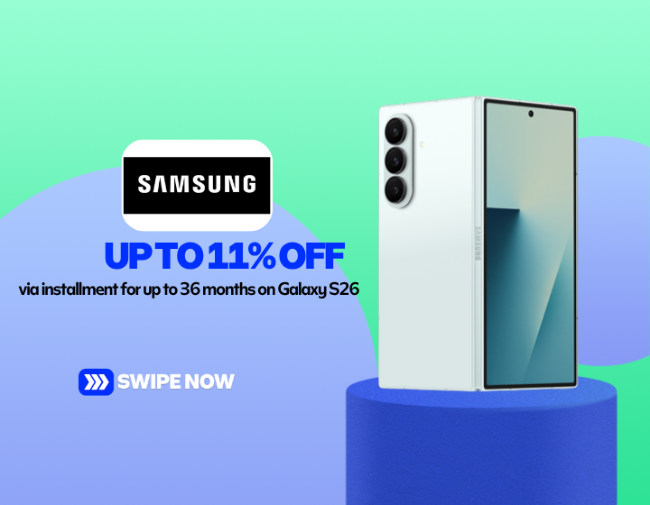 Enjoy up to 11% off via installment for up to 36 months