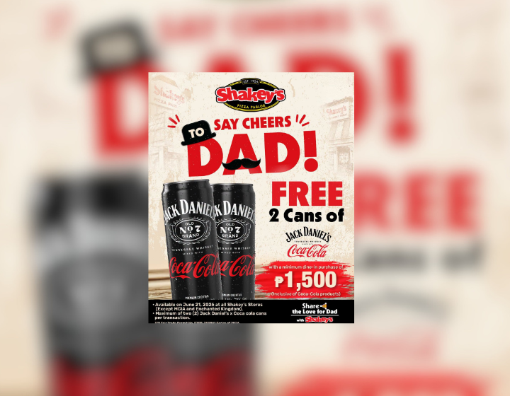  FREE 2 cans of Jack Daniel’s & Coca-Cola with a min purchase of ₱1,500