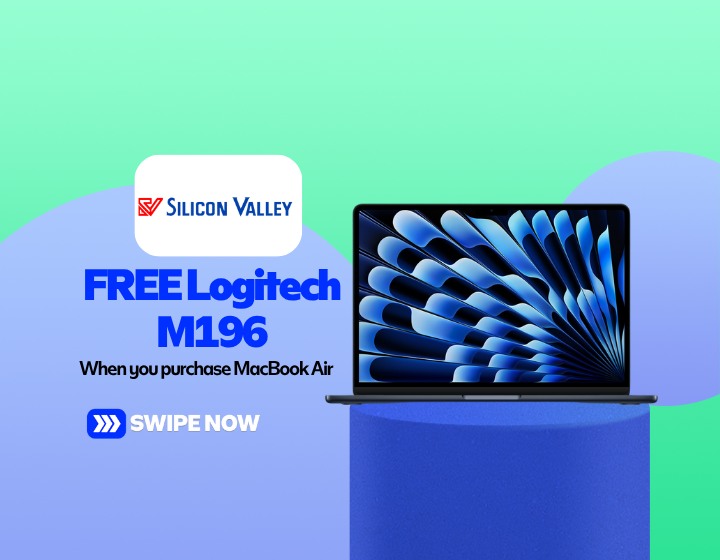 FREE Logitech M196 When you purchase MacBook Air