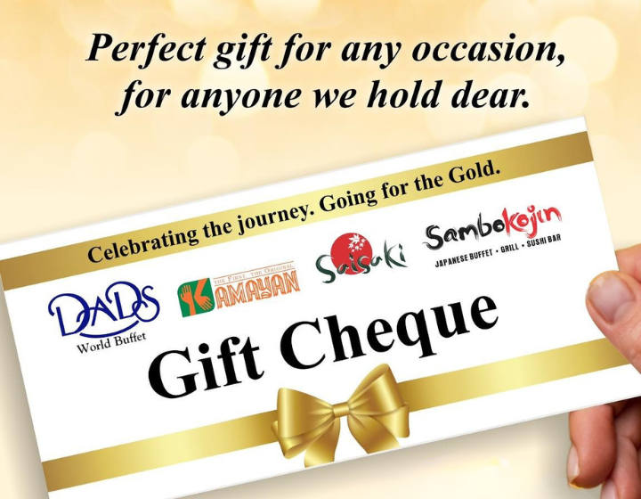 Save ₱300 with Buffet Gift Cheques