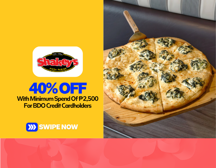 40% Off With Minimum Spend Of P2,500 For BDO Credit Cardholders
