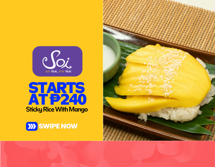 Sticky Rice With Mango Starting At P240
