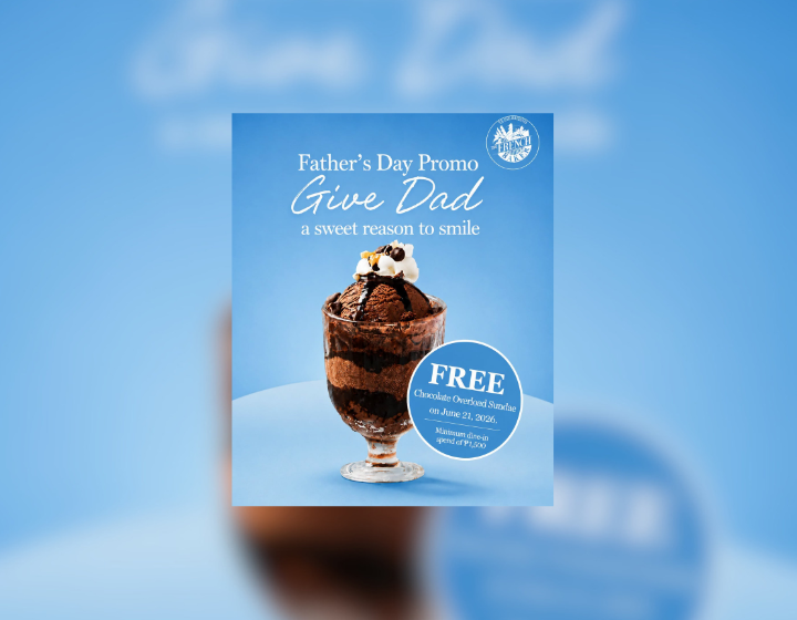  FREE Chocolate Overload Sundae with a minimum dine-in spend of ₱1,500