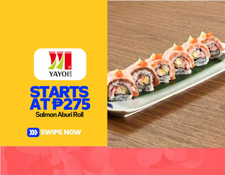 Salmon Aburi Roll Starting At P275