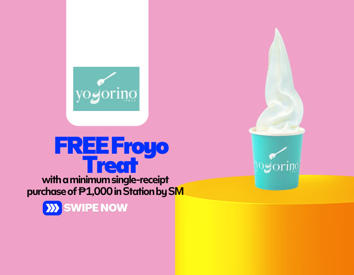 FREE Froyo Treat with a minimum single-receipt purchase of ₱1,000 in Station by SM