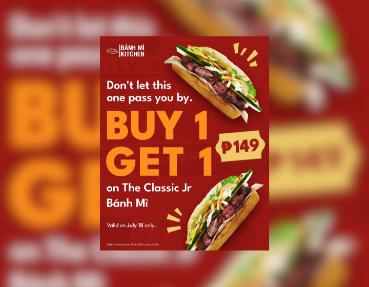  BUY 1 TAKE 1 on The Classic Jr Bánh Mì