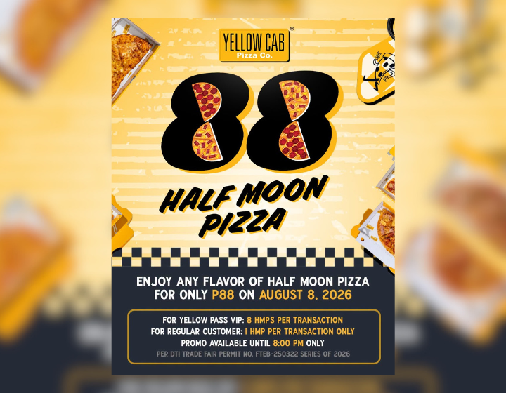 Half Moon Pizza for only P88