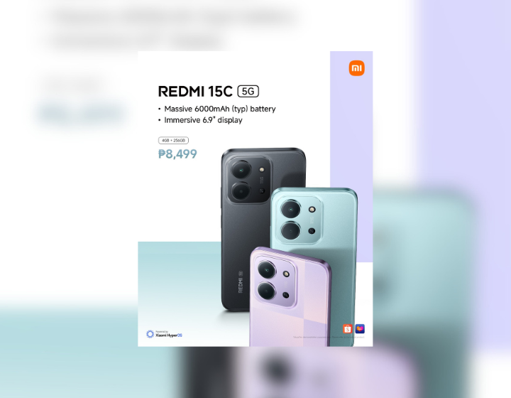 Redmi 15 C starts at P8,499