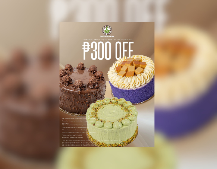  ₱300 OFF when you buy any Whole Cake