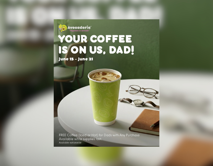 FREE hot or iced coffee for dads with any purchase