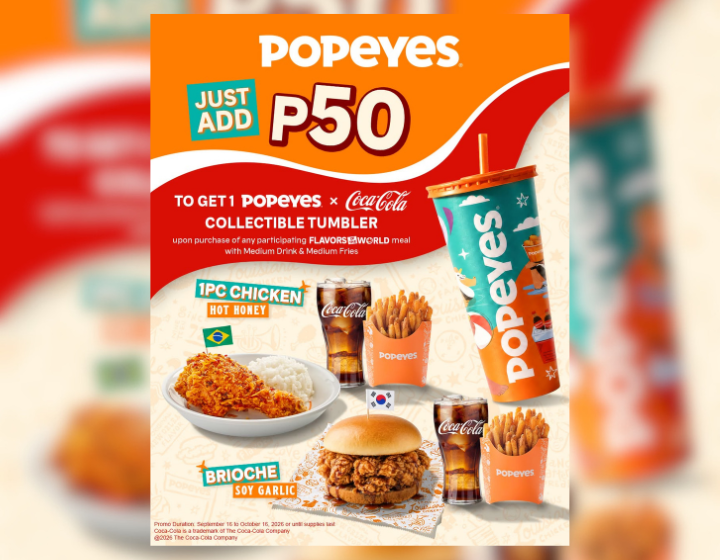 Add P50 & Get an Exclusive Tumbler with Any Flavors of the World Meal